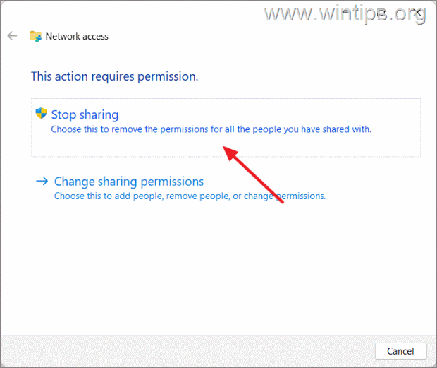 How to Stop File Sharing.