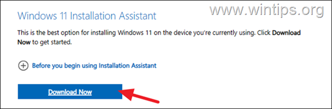 Upgrade to windows 11 with installation assistant