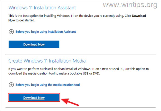 Create Windows 11 installation media