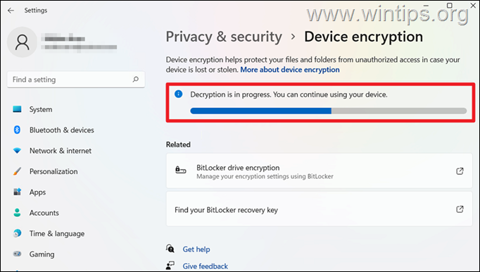 How to Disable Device Encryption in Windows 11