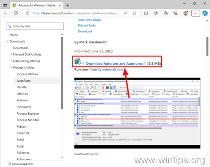 Delete Service with Autoruns