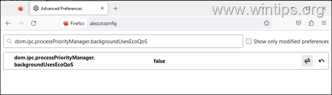 Disable Firefox Efficiency Mode