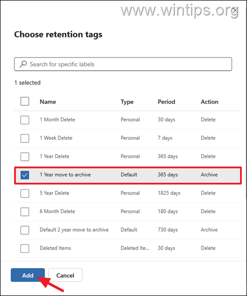 れいか様確認用 How to Create an Archive Policy in Microsoft 365 Exchange Online