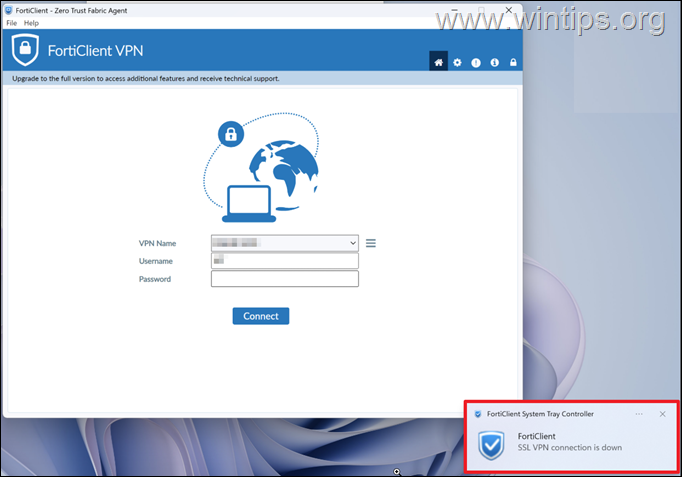 FIX: SSL VPN connection is down in FortiClient (Permission denied -455).