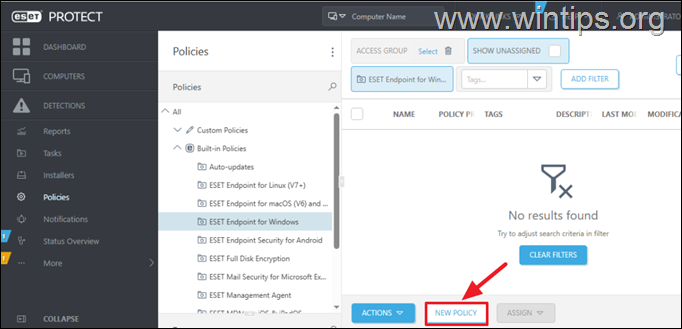 How to Close a Specific Firewall Port via ESET PROTECT on clients running ESET Endpoint Security