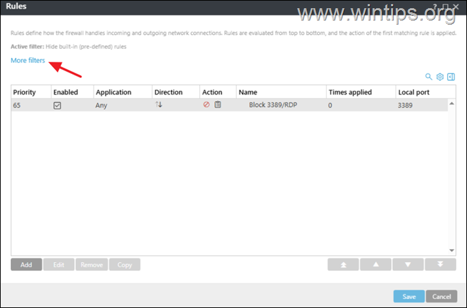 ESET PROTECT Firewall Policy