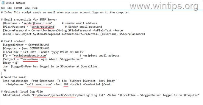 How to Send an Email when Windows Server or Windows 10/11 is Unlocked.