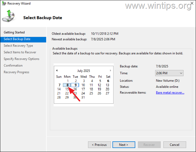 Restore Active Directory from Windows Server Backup.