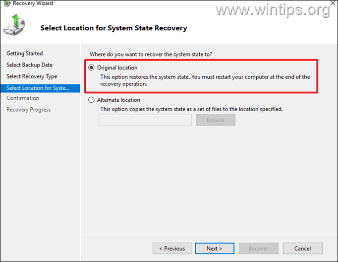 Windows Server AD recovery