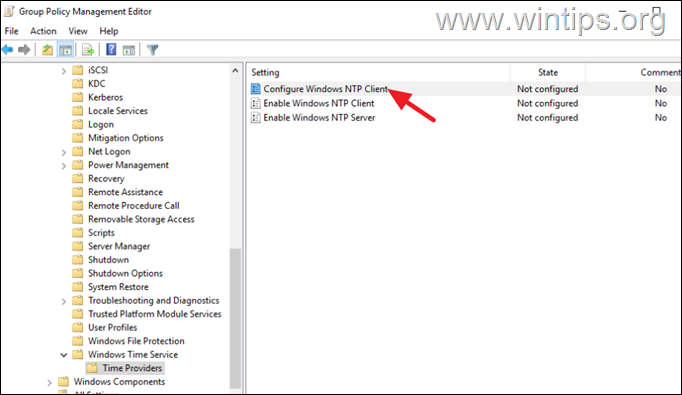 Set the NTP Server via Group Policy