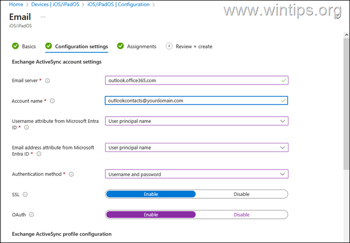 Sync Outlook contacts to Iphone using Exchange ActiveSync