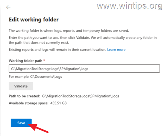 FIX: "Temporary storage on your local computer is too low" on SharePoint Migration Tool.