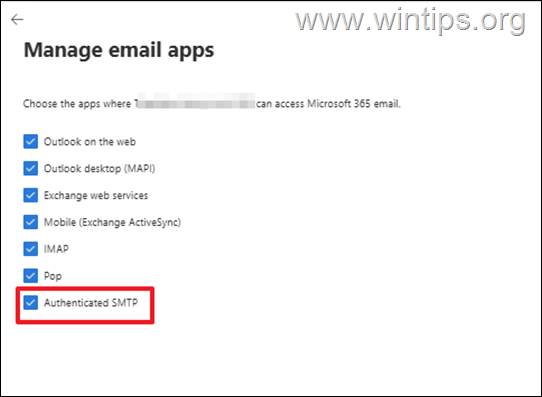 Enable Authenticated SMTP - Microsoft 365