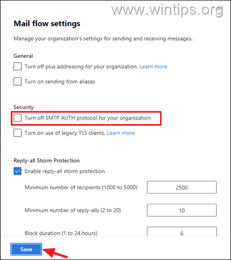 Enable SMTP AUTH protocol for your organization in Microsoft 365