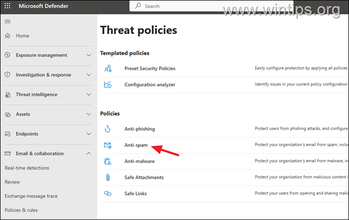 Anti spam policies