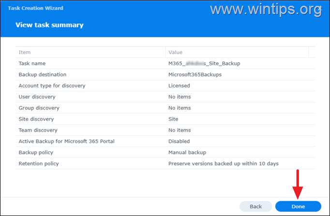 Microsoft 365 backup to Synology NAS