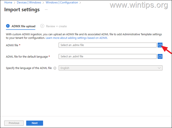 Import Winget_Autoupdate-Intune ADMX in Intune.