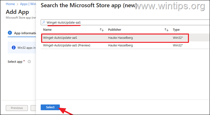 Install "Winget-AutoUpdate-aaS" from Microsoft Store