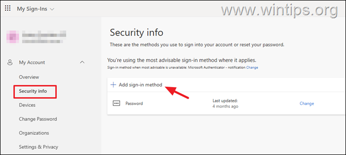 Add Multifactor Authenticator as sign-in method