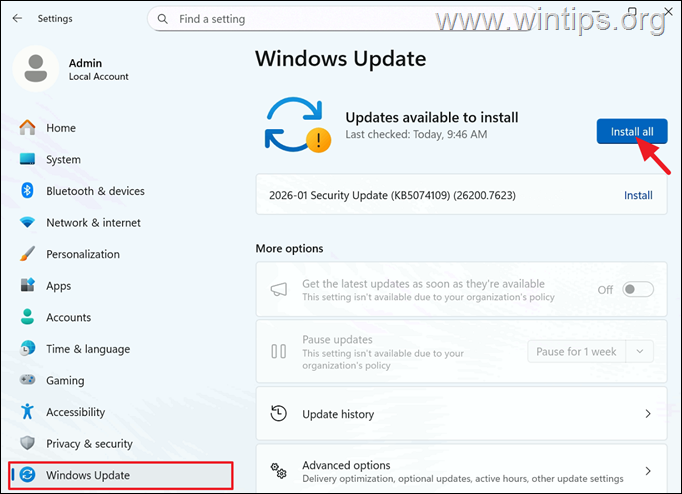 Install All Windows Upodtes