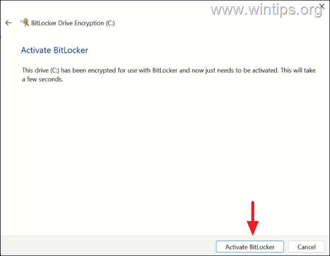 Activate BitLocker