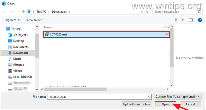Install "Winget-AutoUpdate-aaS " application as "Line-of-business app" using the MSI file.