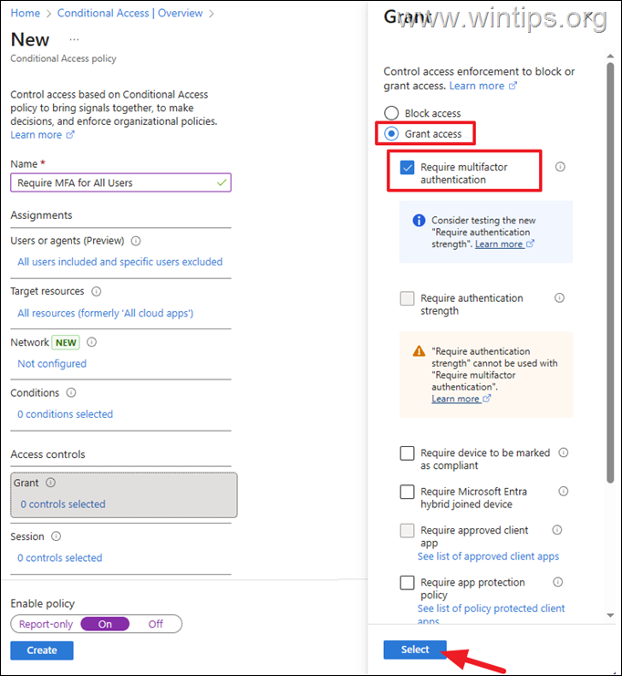 How to require MFA for all users Entra ID