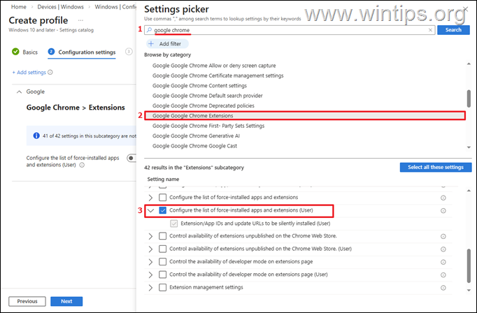 Install Single-On extension on Chrome via Intune
