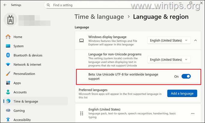 Use Unicode UTF-8 for worldwide language support 