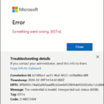 How to Resolve Error "Something Went Wrong 657rx" in Outlook or Microsoft 365 Apps.