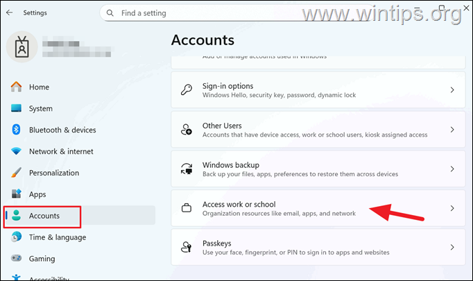 Disconnect and Reconnect Work or School Account