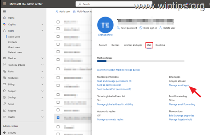 Enable SMTP Authentication on the User Mailbox