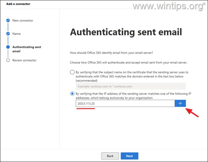 add public ip emal server - smtp relay