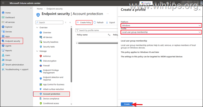 add local administrator - intune