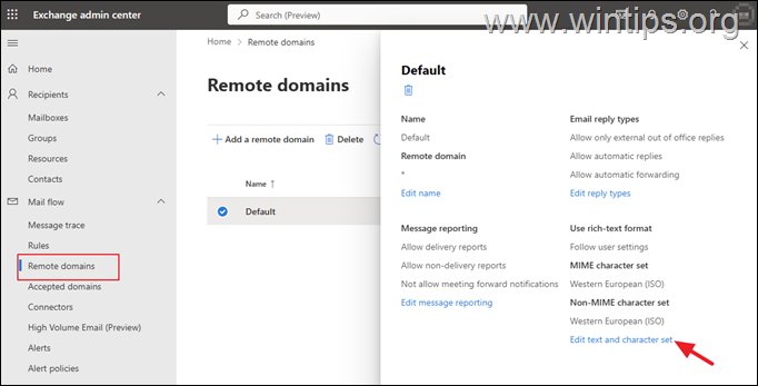 Set Change Character Encoding for Outgoing Messages in Exchange Admin Center.