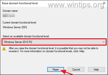 Upgrade domain functional Level