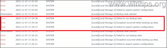 FIX: Hyper Backup Failed to export system configuration.