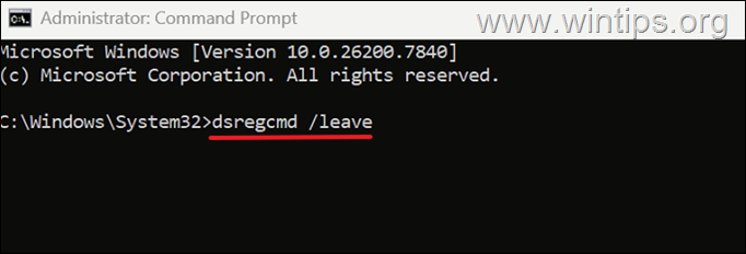 Unregister Device from Entra - dsregcmd /leave
