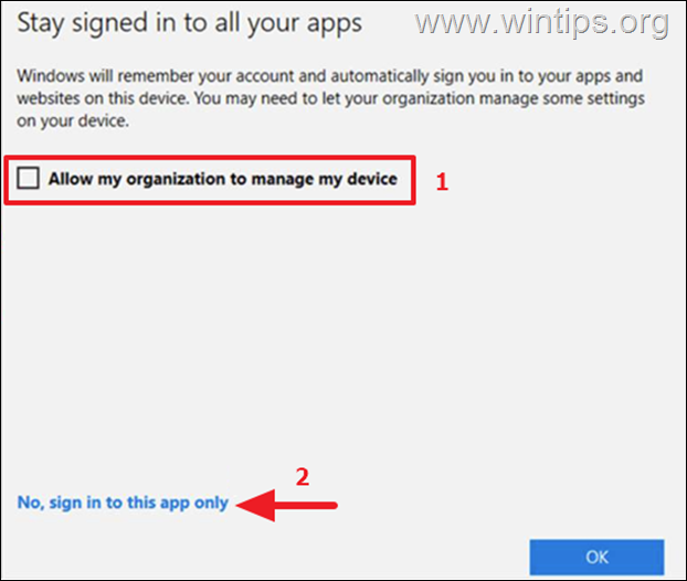 Allow organization manage device 