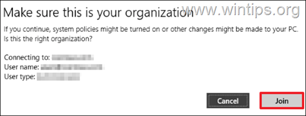 Make sure this is your organization