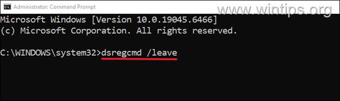 dsregcmd.exe /leave