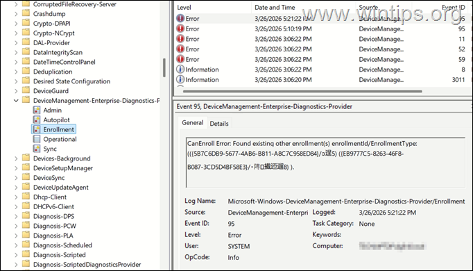 CanEnroll Error: Found existing other enrollment(s) l Error: Found existing other enrollment(s) 