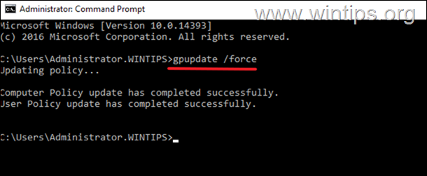gpupdate /force
