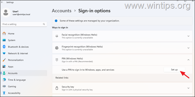 Set Up Windows Hello for Business on Devices.