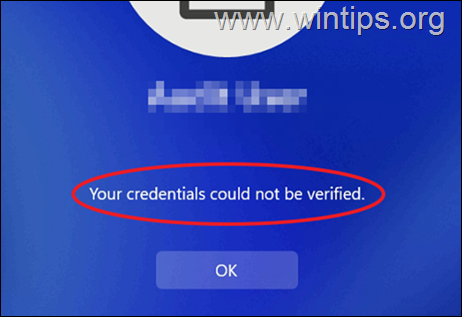 FIX: Windows Hello PIN error: Your credentials could not be verified. 