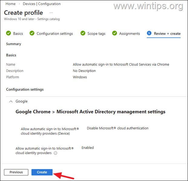 Allow Google Chrome to access Microsoft 365 web resources 