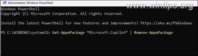 Remove Copilot from PowerShell