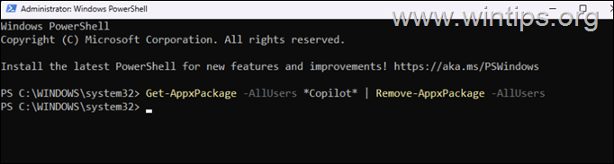 Remove Copilot from PowerShell from all users