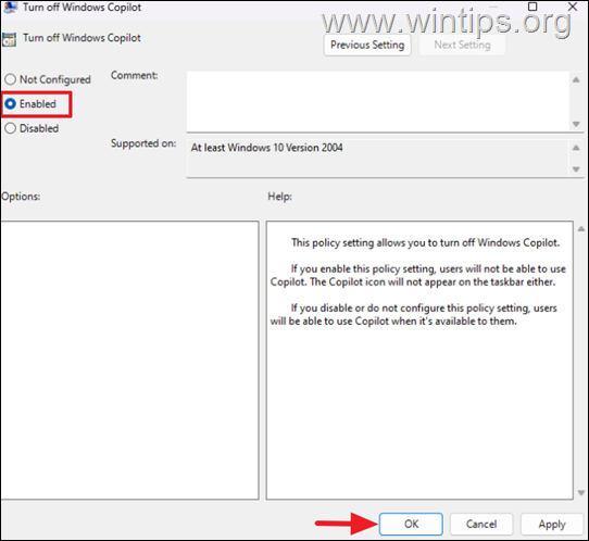 Disable Microsoft Copilot Group Policy