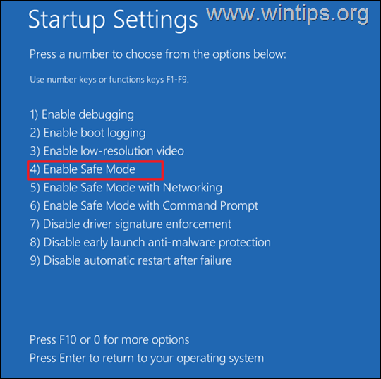 Start Windows in Safe Mode